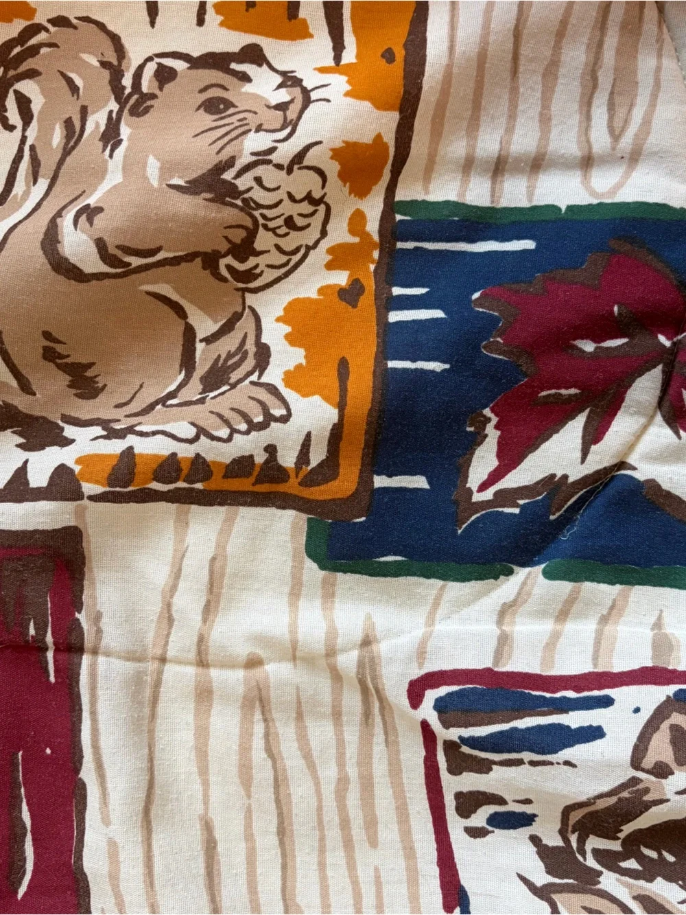 Vintage True Grit Kimlor Mills Woodland Animal Comforter Full Double Cabin Lodge